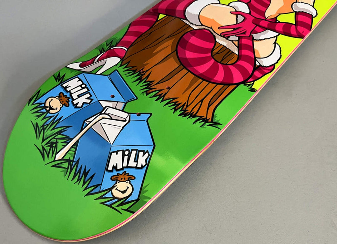 Hook Ups Cheshire Cat Girl in Wonderland 8.5" Skateboard Deck