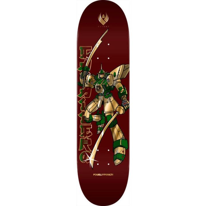POWELL PERALTA CABALLERO GUNDAM BURGUNDY GOLD FOIL 8.25" FLIGHT SKATEBOARD DECK