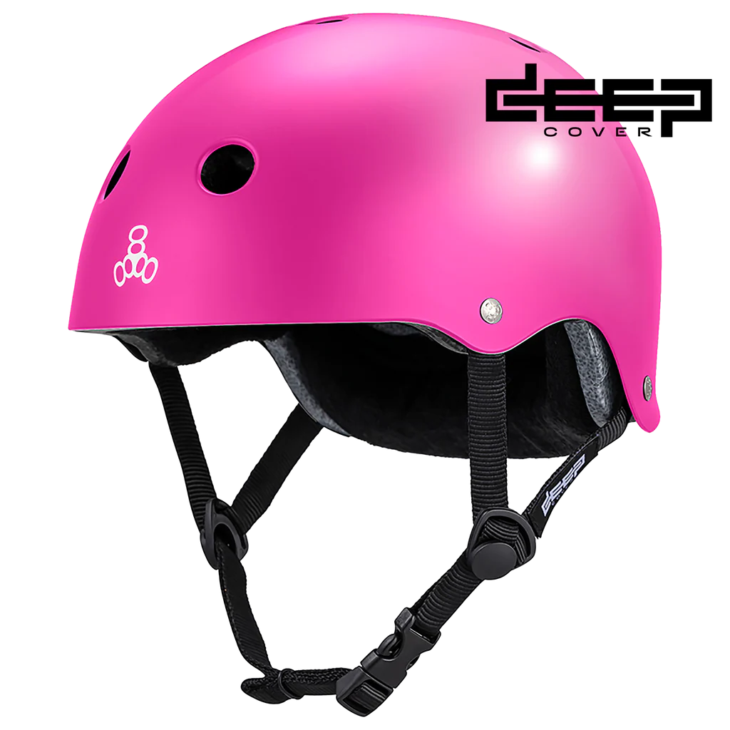 Triple Eight Deep Cover Helmet (Glossy Pink)