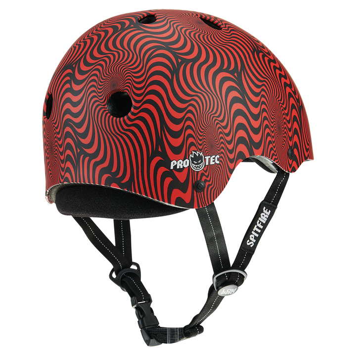 Pro-Tec x Spitfire LOW PRO (Red Swirl) Certified Helmet