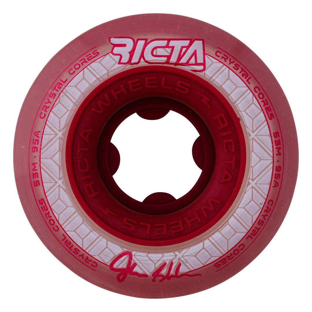 Ricta Shanahan Crystal Cores Clear Metallic Red 53mm 95a Skateboard Wheels