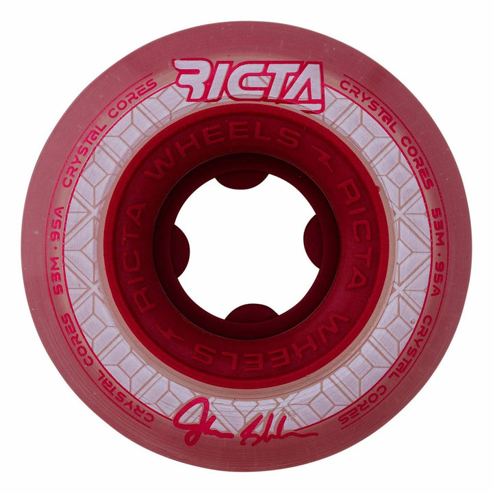 Ricta Shanahan Crystal Cores Clear Metallic Red 53mm 95a Skateboard Wheels