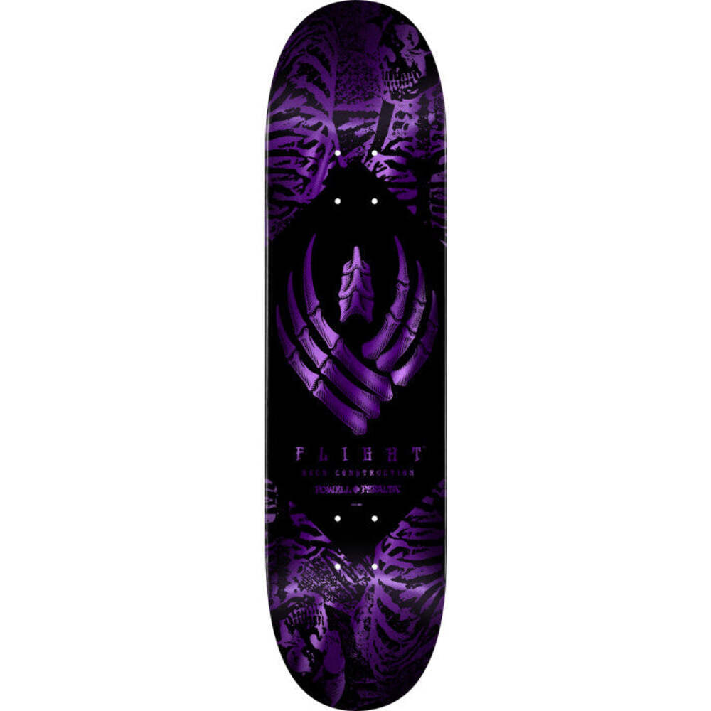Powell Peralta Skeleton Purple Foil 9" FLIGHT Skateboard Deck