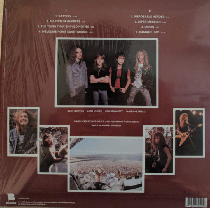 Metallica - Master Of Puppets 180G Vinyl LP Record