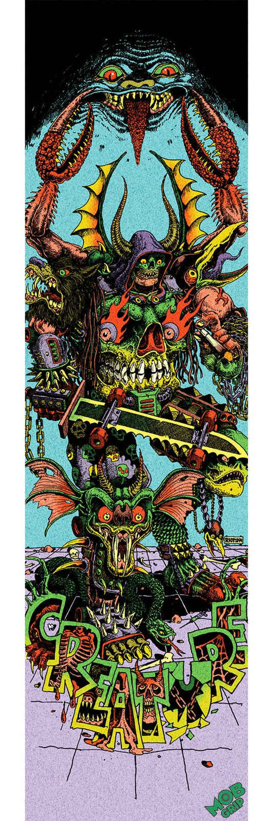 Mob x Creature Riot1394 Hallucination 9" Skateboard Grip Tape