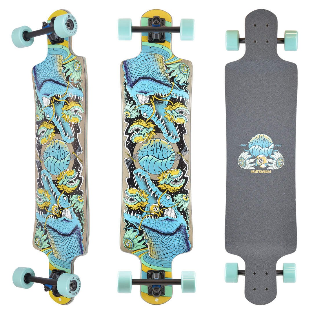 Sector 9 Fault Line Feast 9.75 x 39.5 Complete Drop Thru Longboard