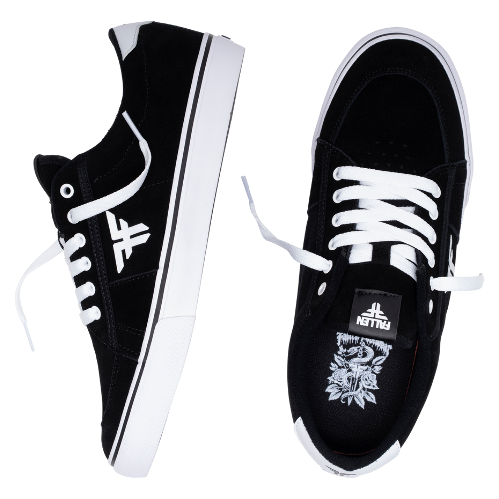 Fallen Bomber Black/White Vulc Skateboard Shoes