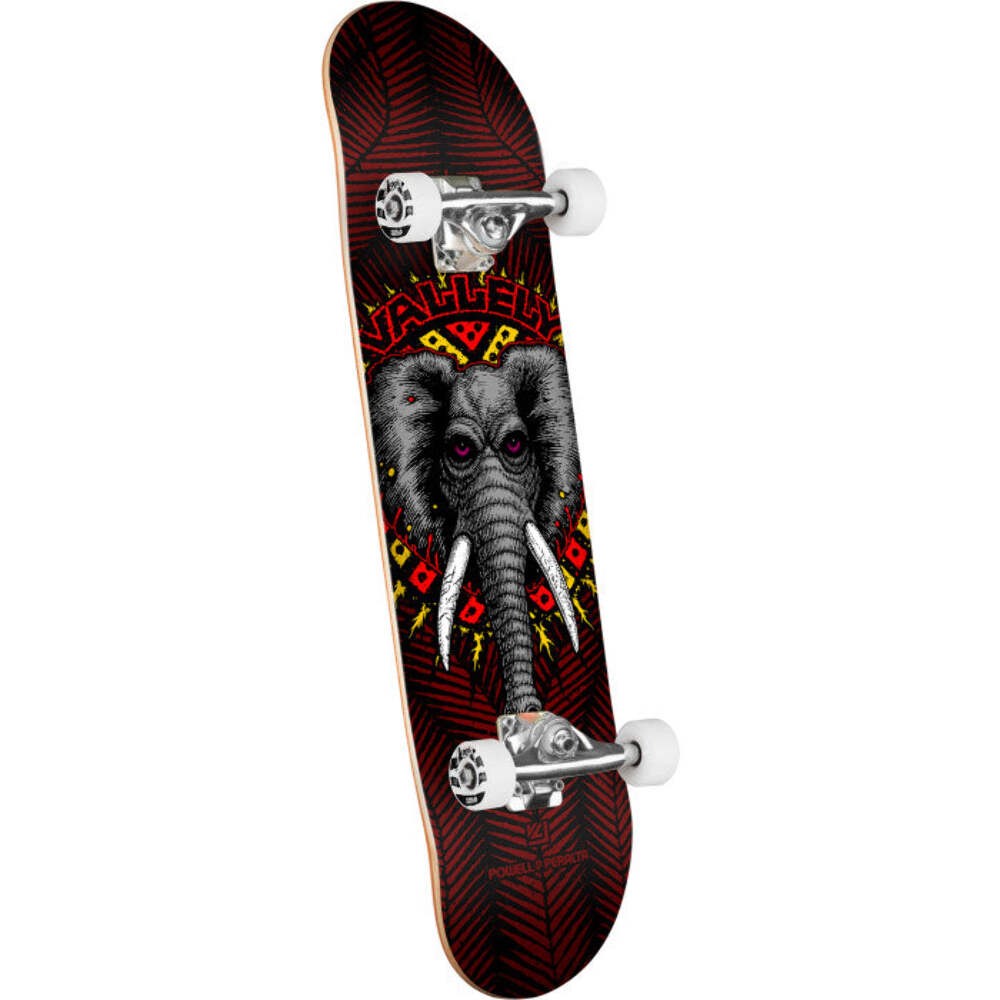 Powell Peralta Mike Vallely Elephant Burgundy [Autographed] 8" Complete Skateboa