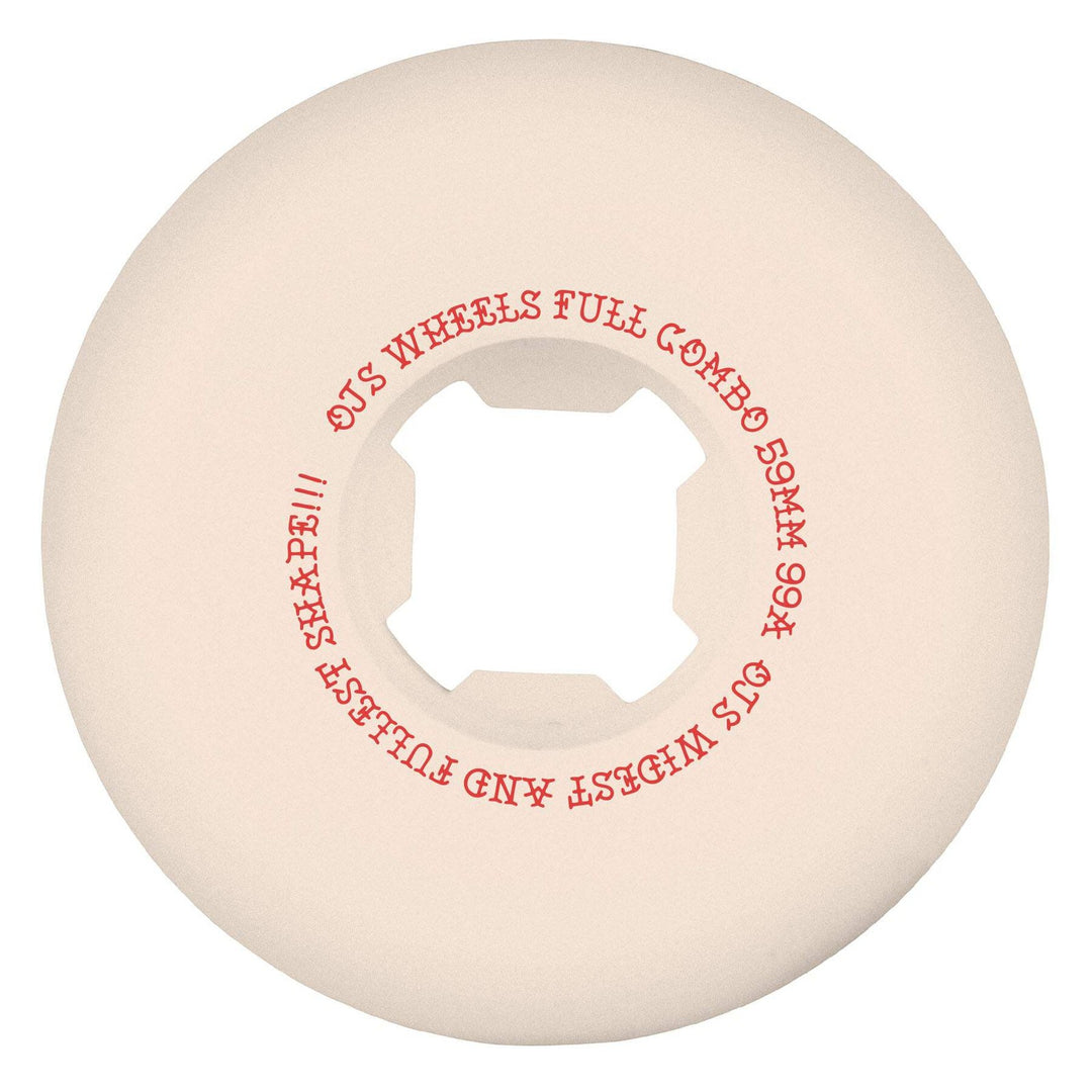 OJ Team Elite White Full Combo 59mm 99a Skateboard Wheels