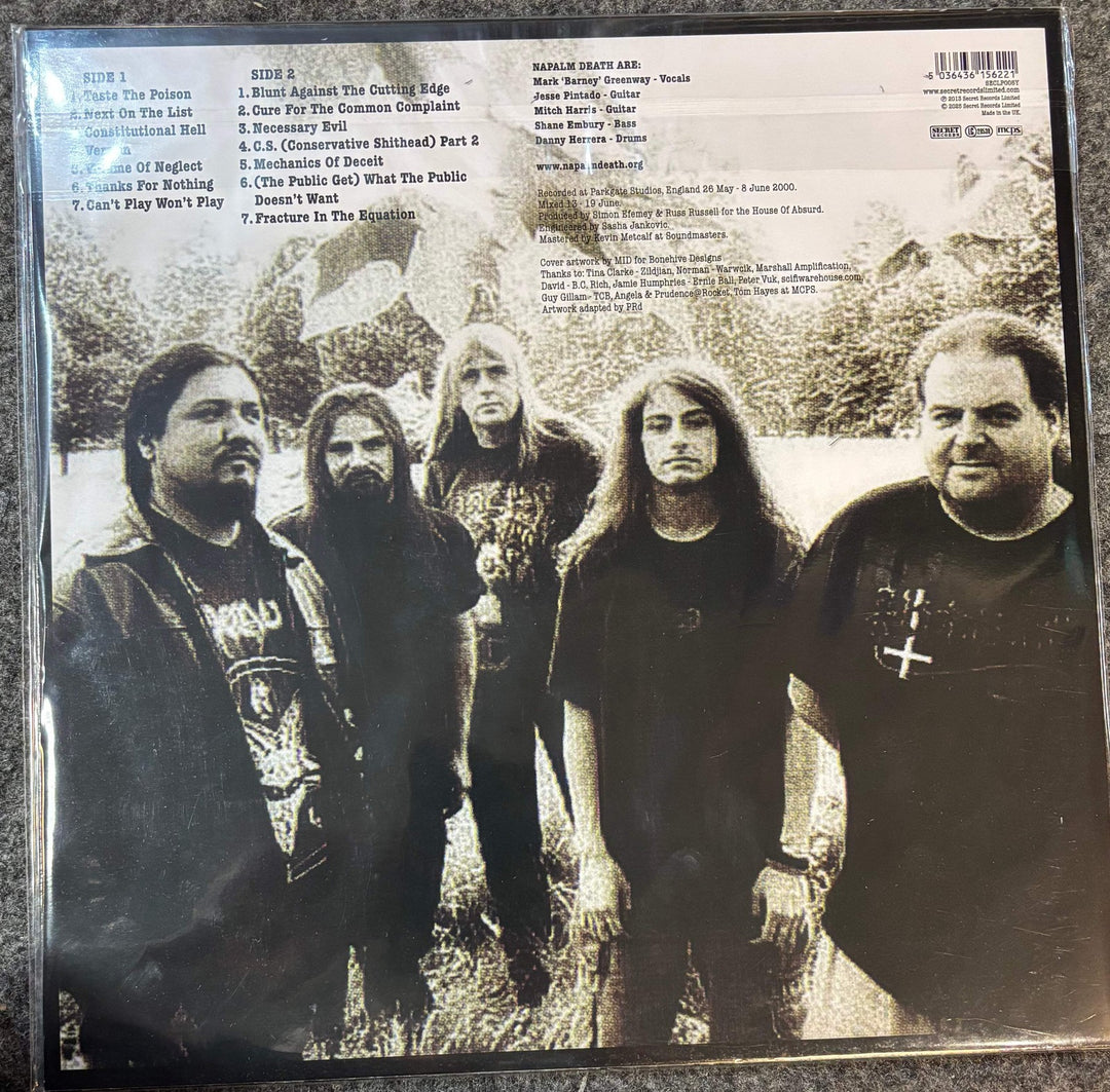 Napalm Death - Enemy Of The Music Business Yellow Vinyl LP Record