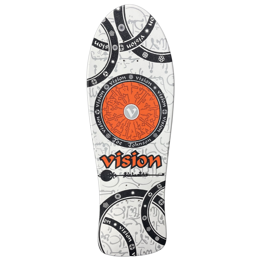 Vision Joe Johnson Hieroglyphics "Double Take" White Gripped 10.25" Skateboard D