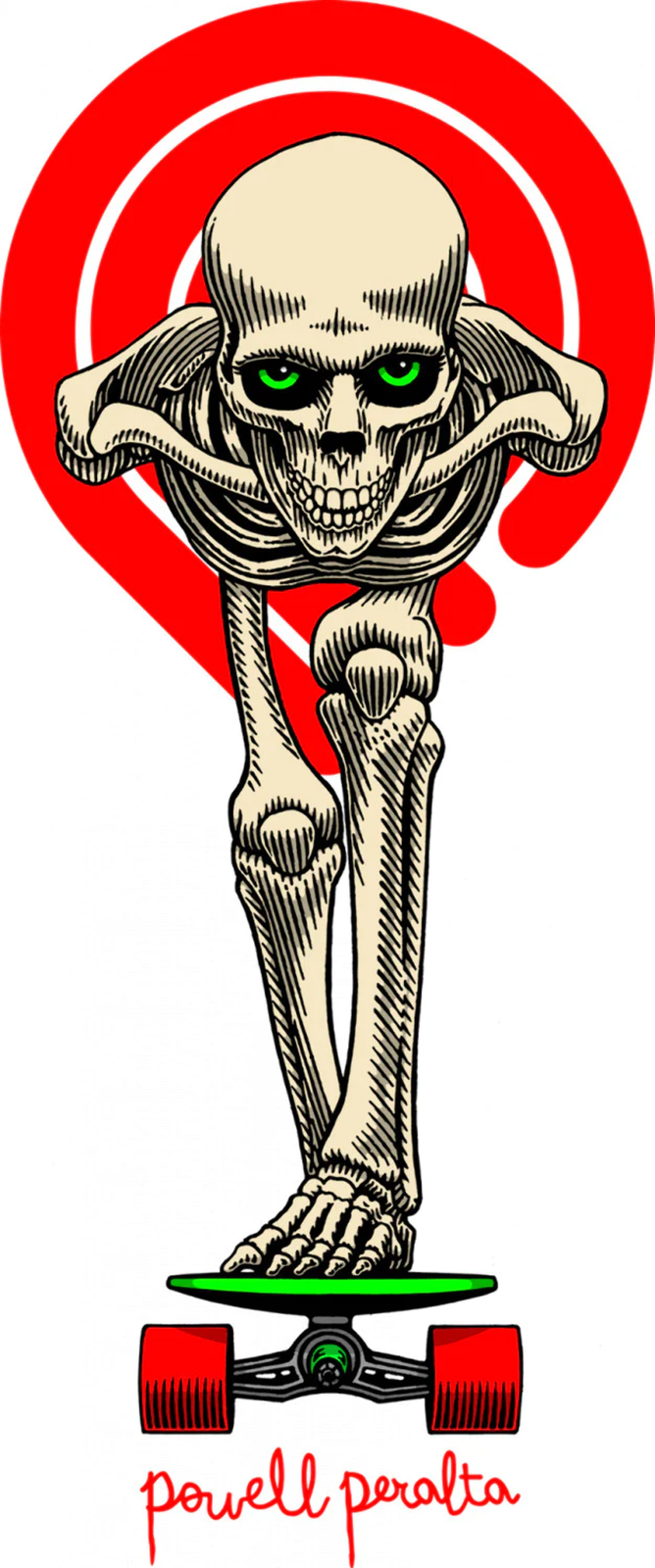 Powell Peralta Tucking Skeleton Skateboard Sticker – The Dark Slide