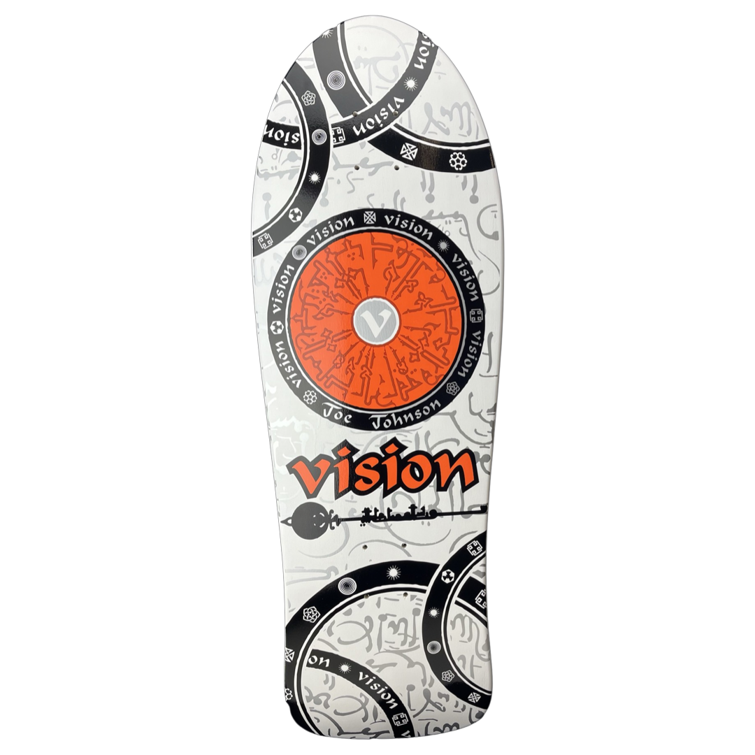 Vision Joe Johnson Hieroglyphics "Double Take" White Gripped 10.25" Skateboard D
