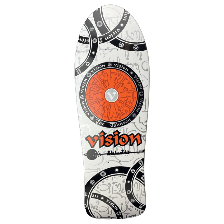 Vision Joe Johnson Hieroglyphics "Double Take" White Gripped 10.25" Skateboard D