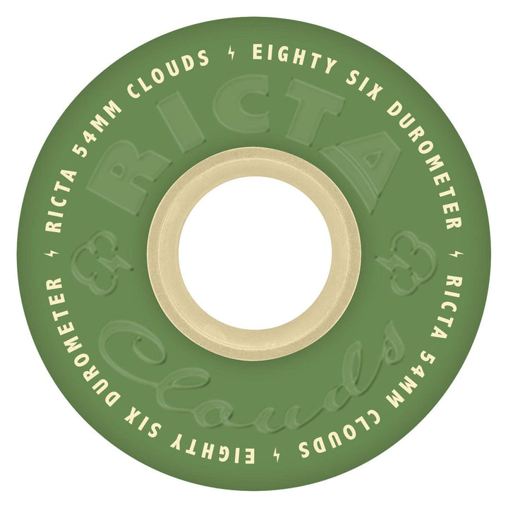 Ricta Clouds Green Natural 54mm 86a Skateboard Wheels