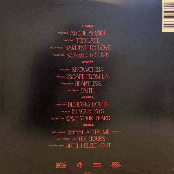 WEEKEND, THE - After Hours 2x Vinyl LP Record