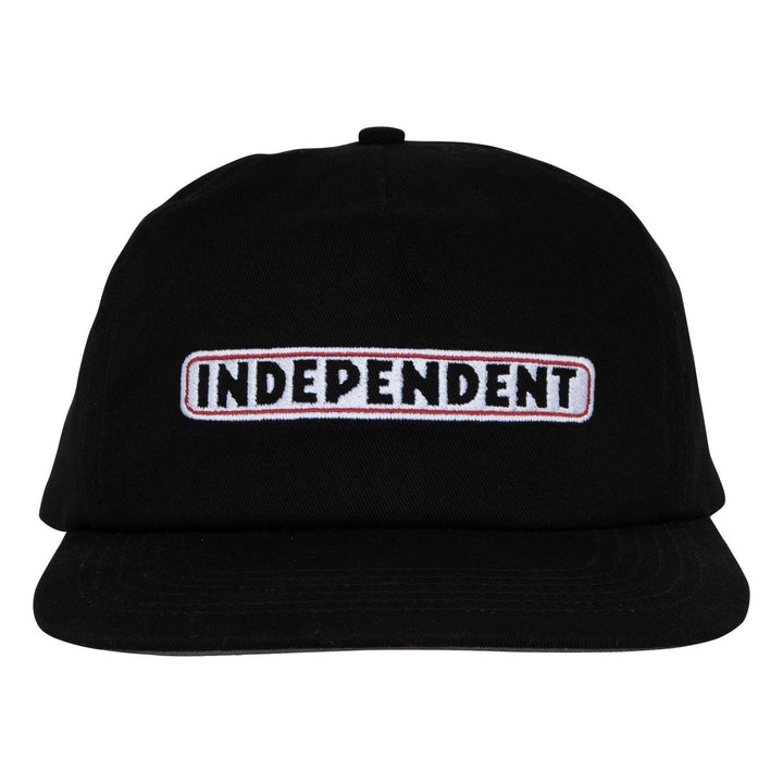 Independent Bar Logo Snapback Unstructured Hat
