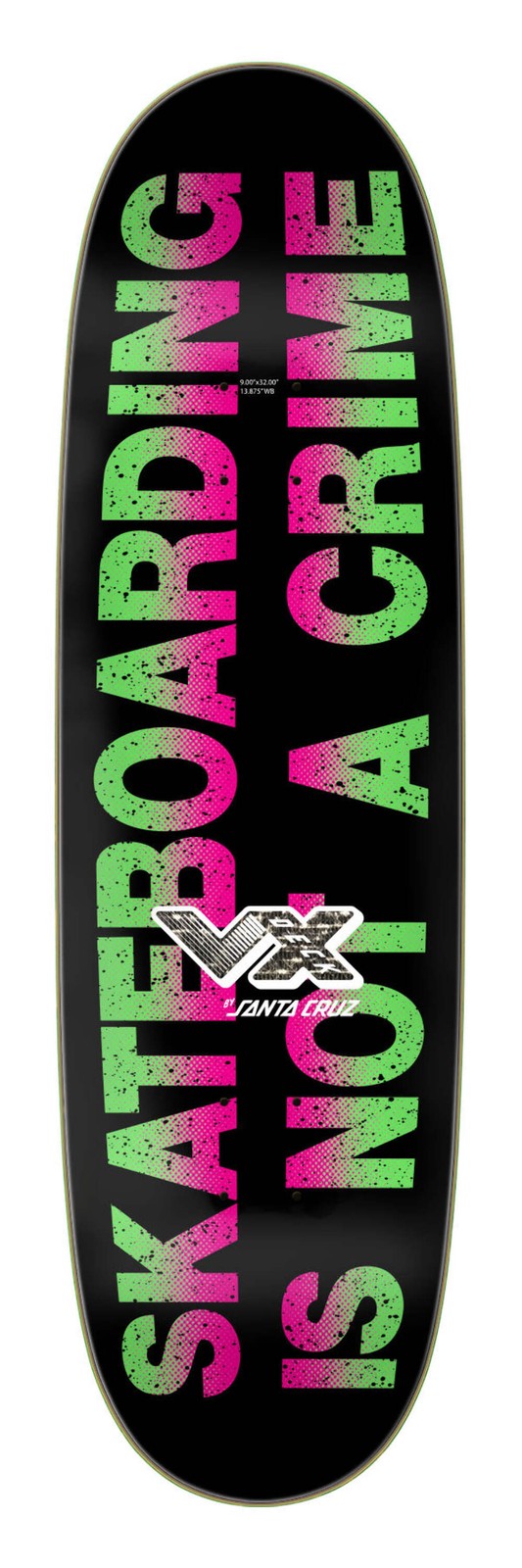 Santa Cruz Kendall Street Art Collage Vx 9" Skateboard Deck