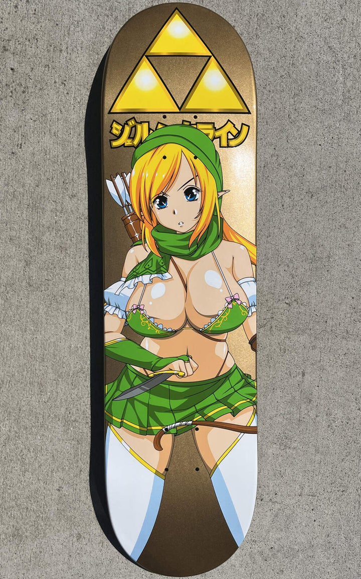 Hook Ups Special Edition Female Link Metallic Gold Dip 8.25" Skateboard Deck