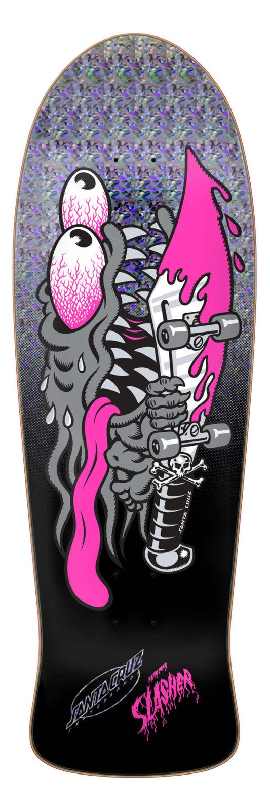 SANTA CRUZ SLASHER Silver Kaleidoscope 10.1" SKATEBOARD DECK