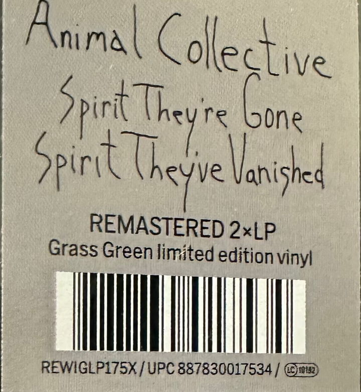 Animal Collective – Spirit They're Gone Spirit They've Vanished [Color] Vinyl LP