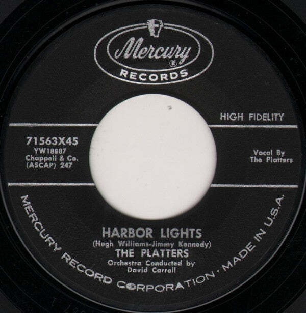Platters, The – Harbor Lights / Sleepy Lagoon Vinyl 7" Record *Used 1960 Release