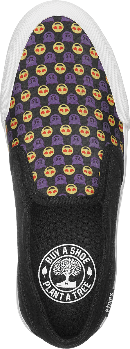 Etnies Langston Womens Black/Yellow/Black Slip Skate Shoes