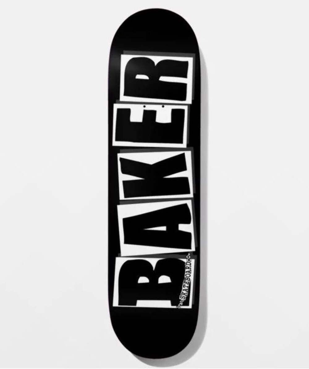 Baker Team Brand Logo Black/White 8" Complete Skateboard
