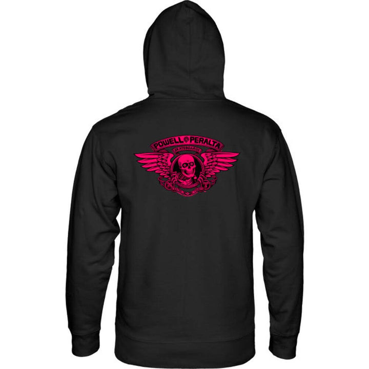 Powell Peralta Winged Ripper Blacklight Pink Mid Weight Hooded Sweatshirt