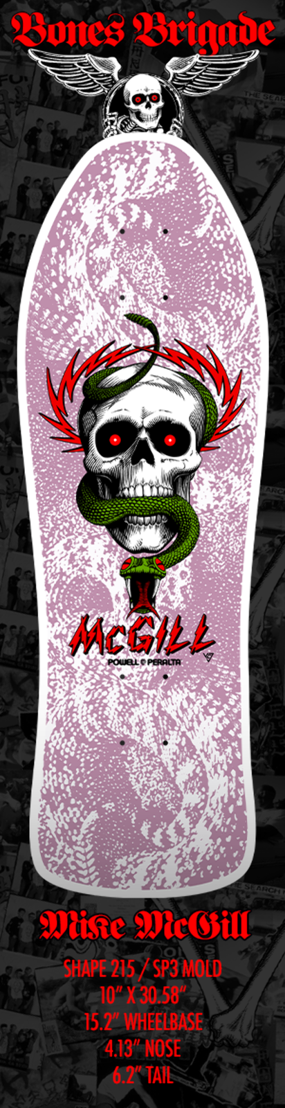 Powell Peralta Bones Brigade Series 15 Skateboard Deck Hawk, Caballero, McGill,