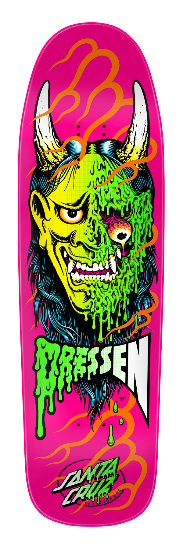 Santa Cruz Dressen Hannya Mask 9.3" Shaped Skateboard Deck