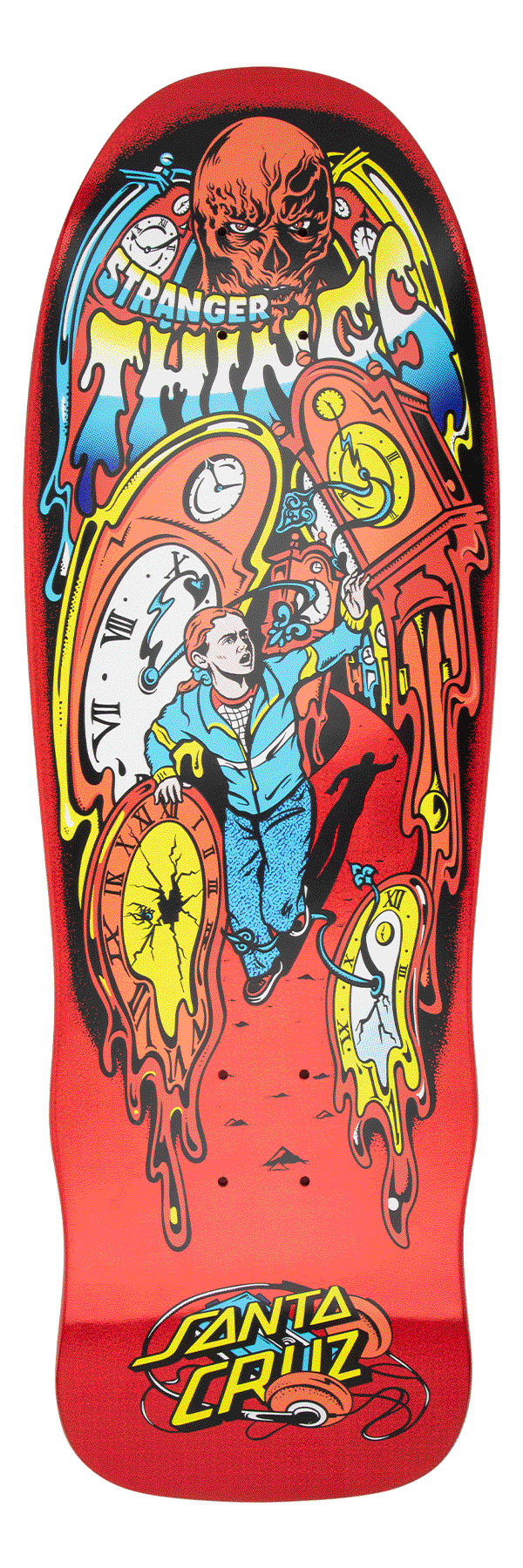 SANTA CRUX x STRANGER THINGS GRABKE MAX MELTING CLOCK 9.7" SKATEBOARD DECK