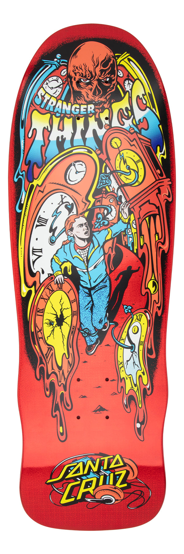 SANTA CRUX x STRANGER THINGS GRABKE MAX MELTING CLOCK 9.7" SKATEBOARD DECK