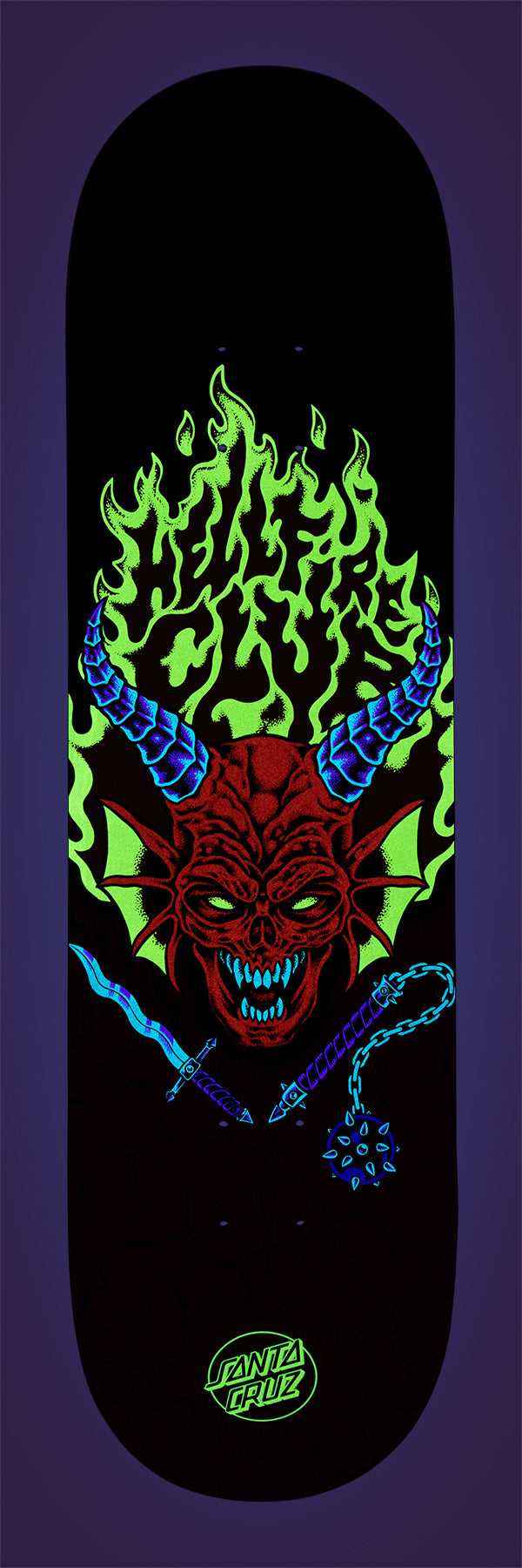 SANTA CRUZ x STRANGER THINGS HELLFIRE CLUB 8.25" SKATEBOARD DECK