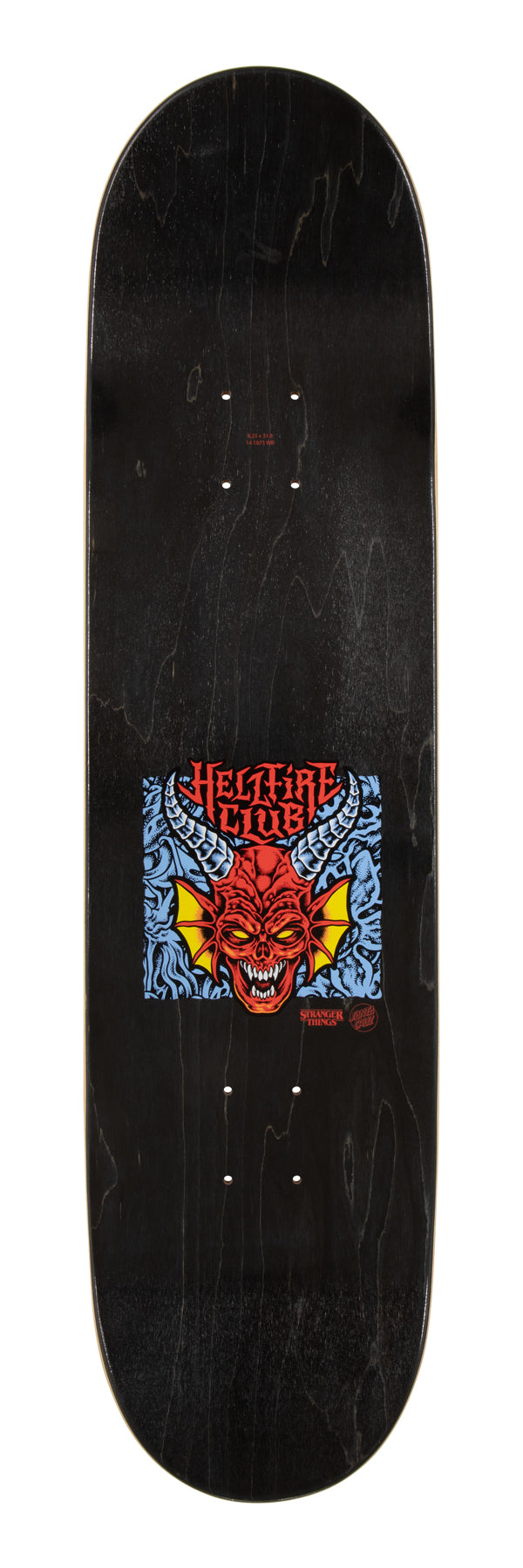 SANTA CRUZ x STRANGER THINGS HELLFIRE CLUB 8.25" SKATEBOARD DECK