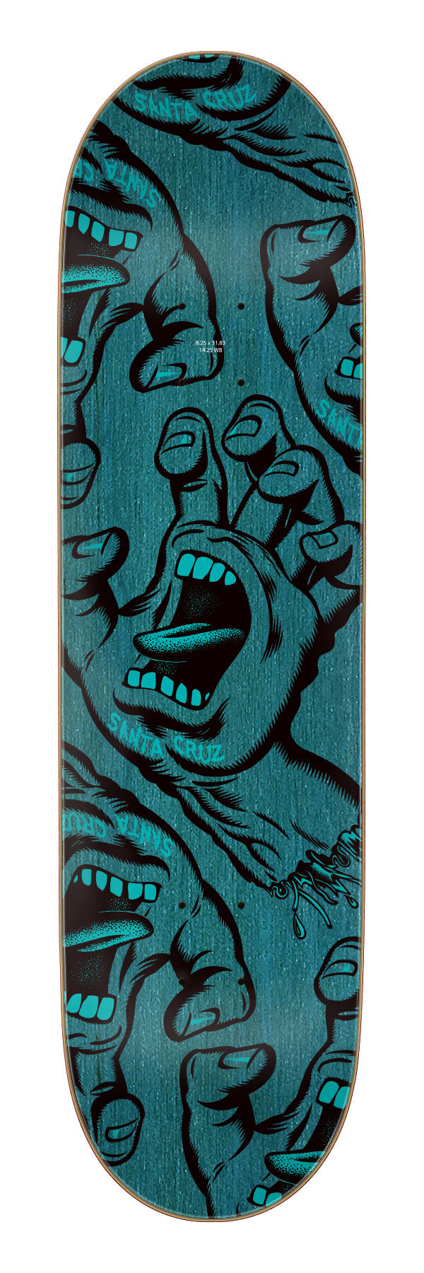 Santa Cruz Crowded Hand 8.25" Skateboard Deck