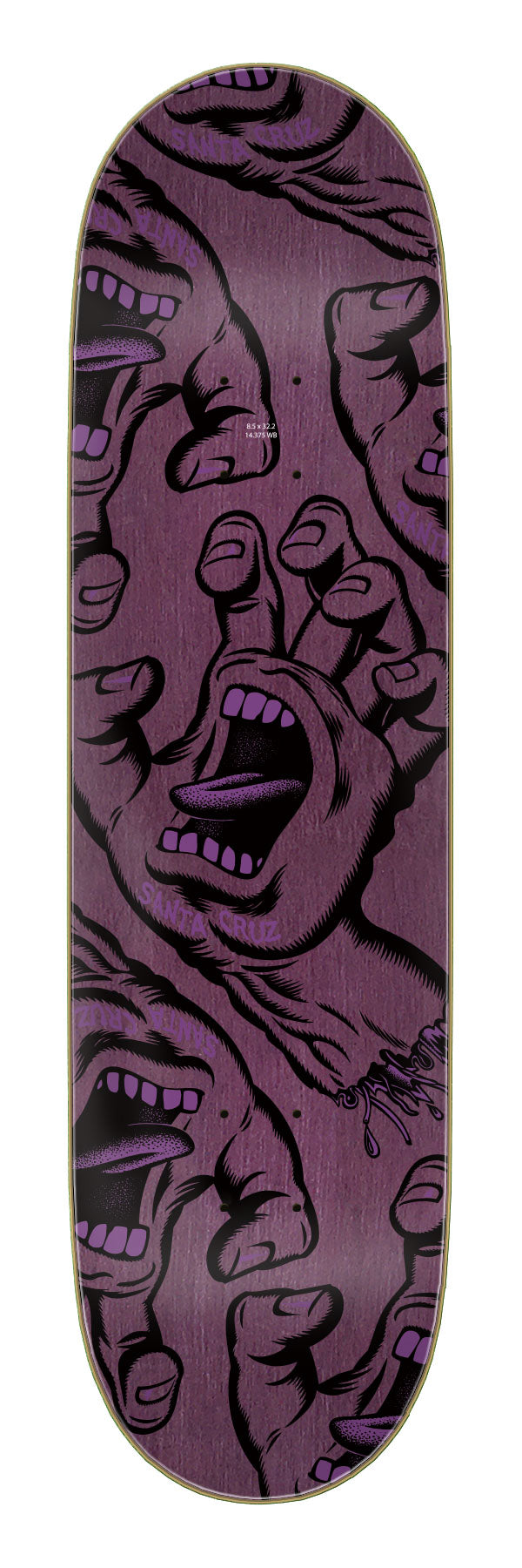 Santa Cruz Crowded Hand 8.5" Skateboard Deck
