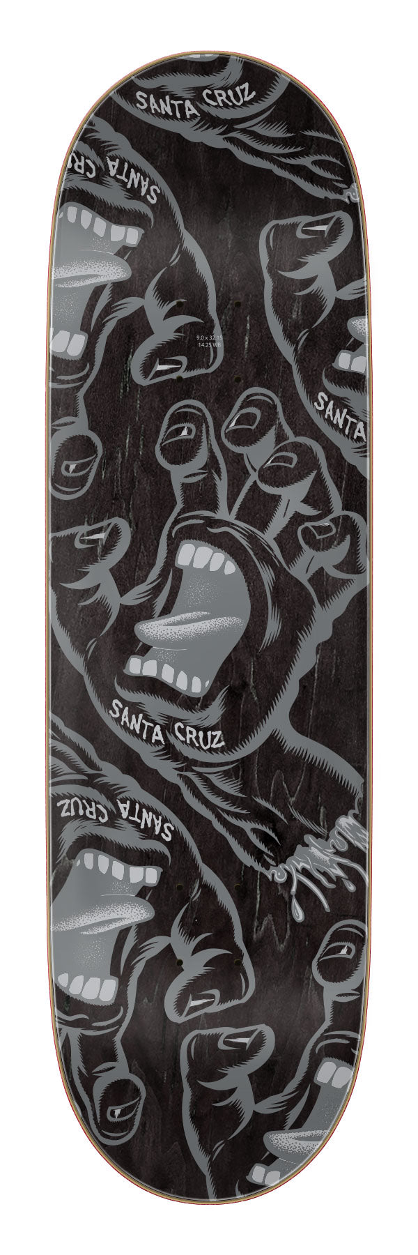 Santa Cruz Crowded Hand 9" Skateboard Deck