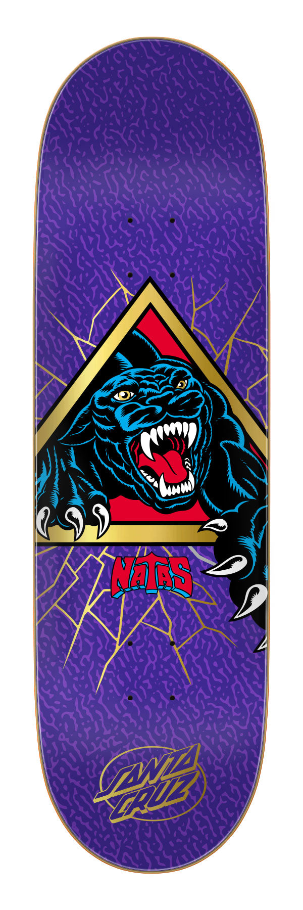Santa Cruz Natas Shattered Panther VX Gold Metallic 9" Skateboard Deck