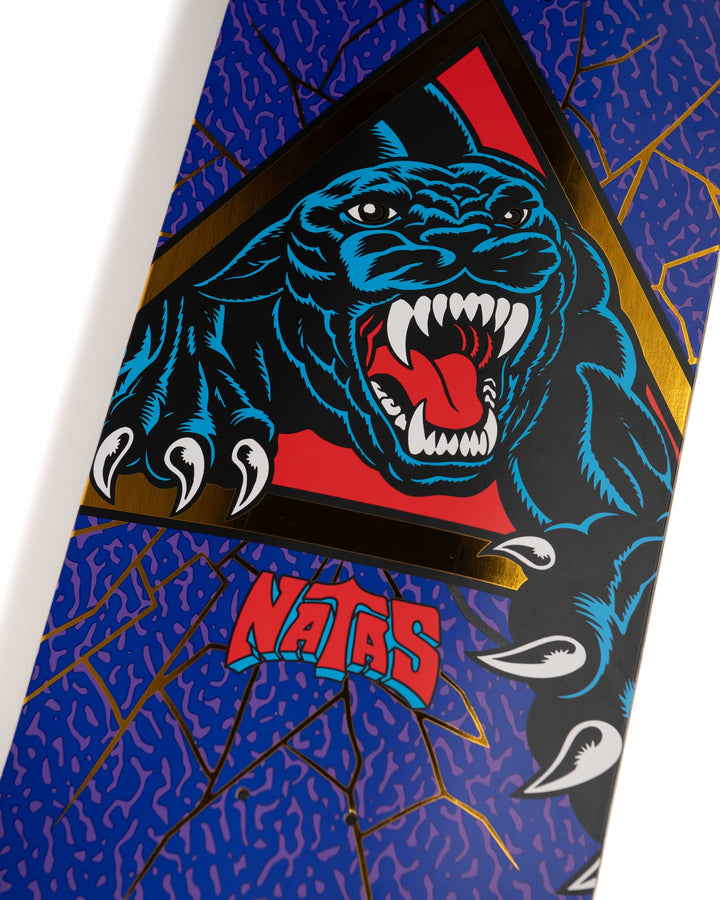 Santa Cruz Natas Shattered Panther VX Gold Metallic 9" Skateboard Deck