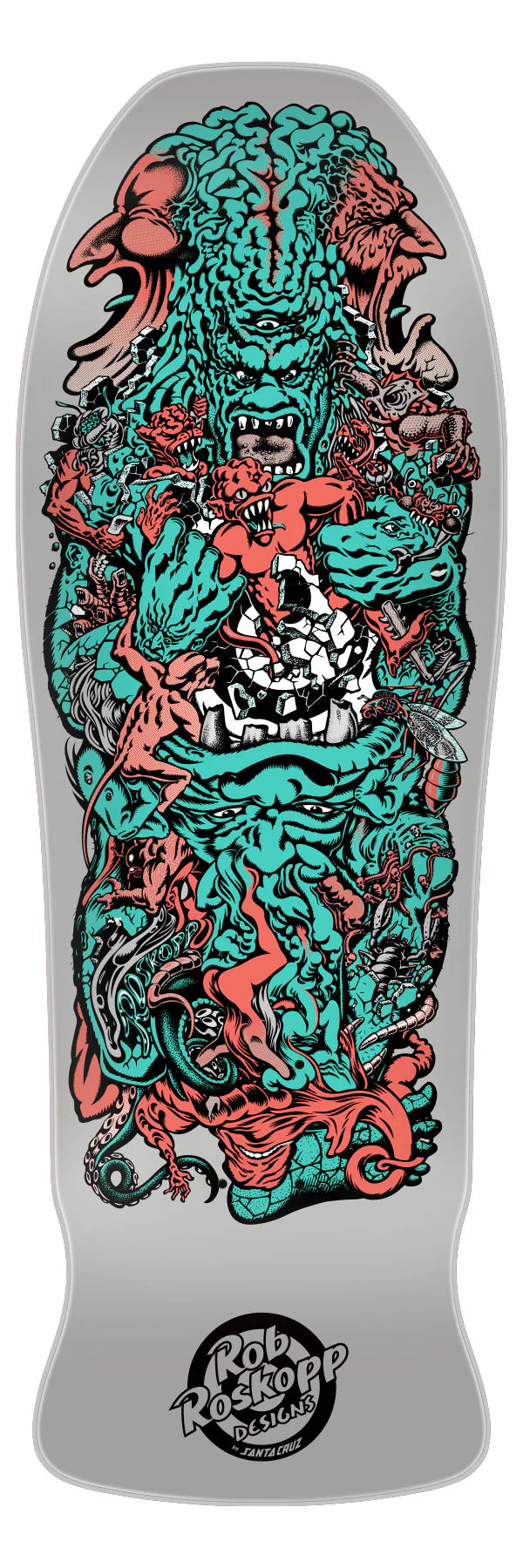 SANTACRUZ Rob Roskopp デッキ 5枚セット Santa Cruz Rob Roskopp 5 Cool Grey Reissue 10.22