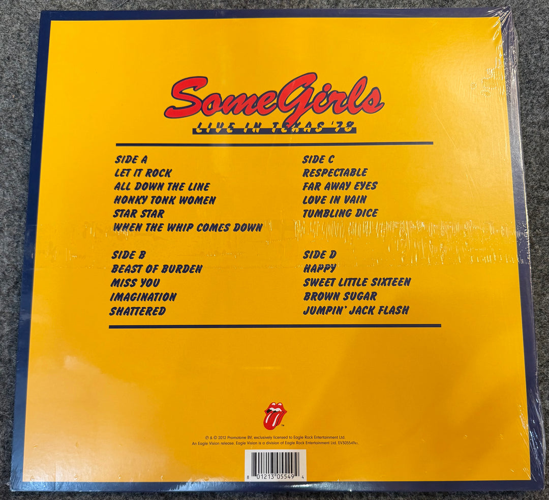 Rolling Stones - Some Girls Live in Texas '78 Back Vinyl Record Cover