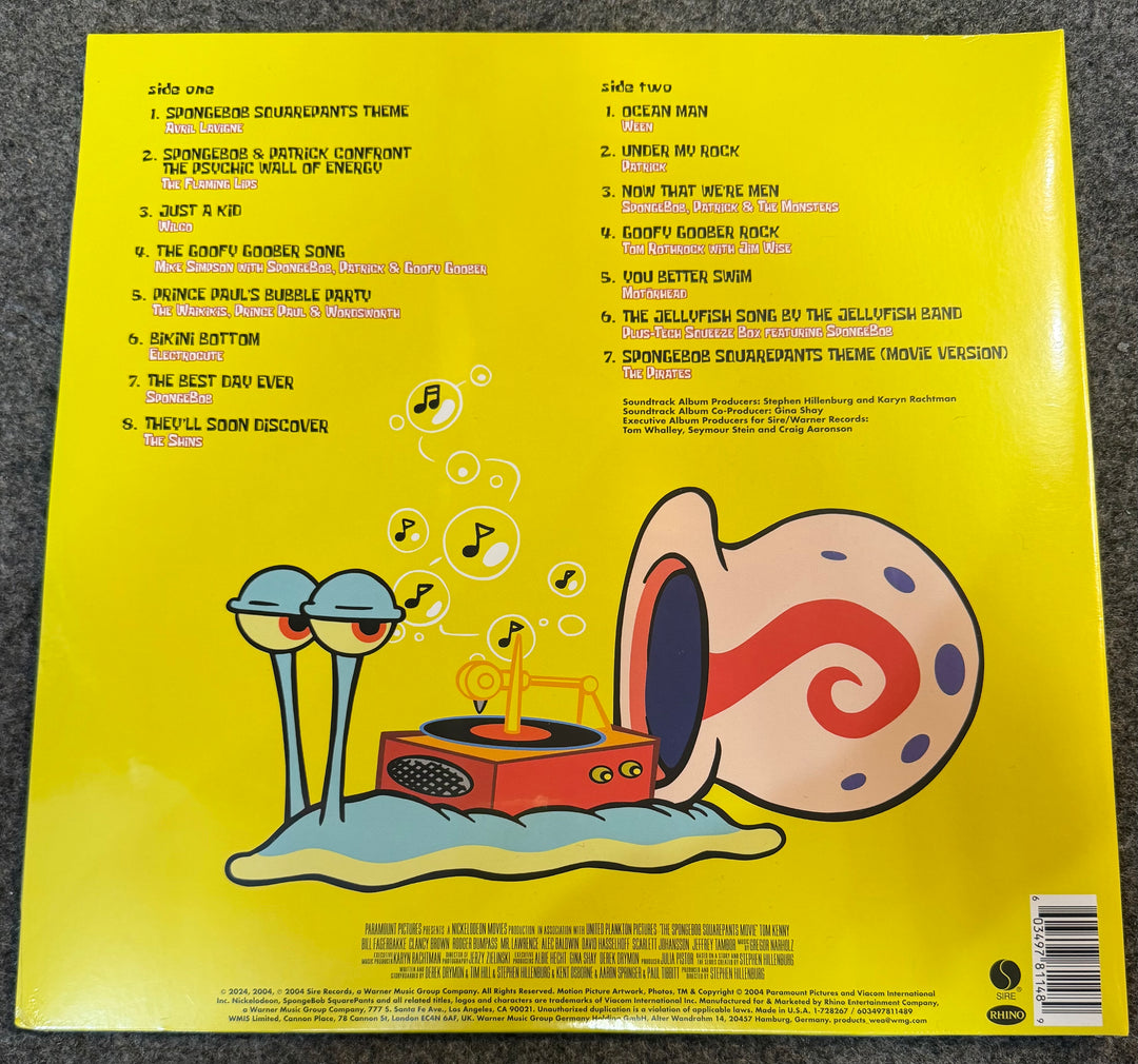 Spongebob Squarepants Movie And More - O.S.T. Back Vinyl Record Cover