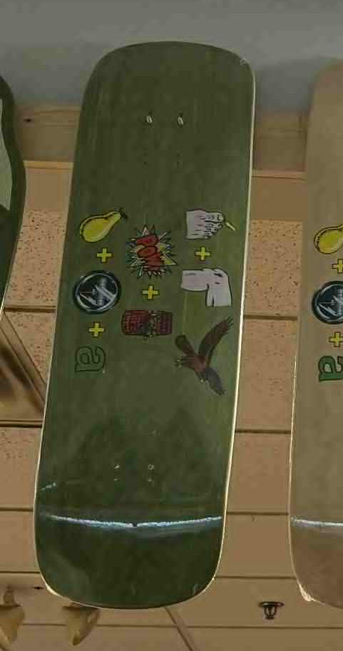 Powell Peralta Tony Hawk Pictograph NOS 1991 Green Skateboard Deck