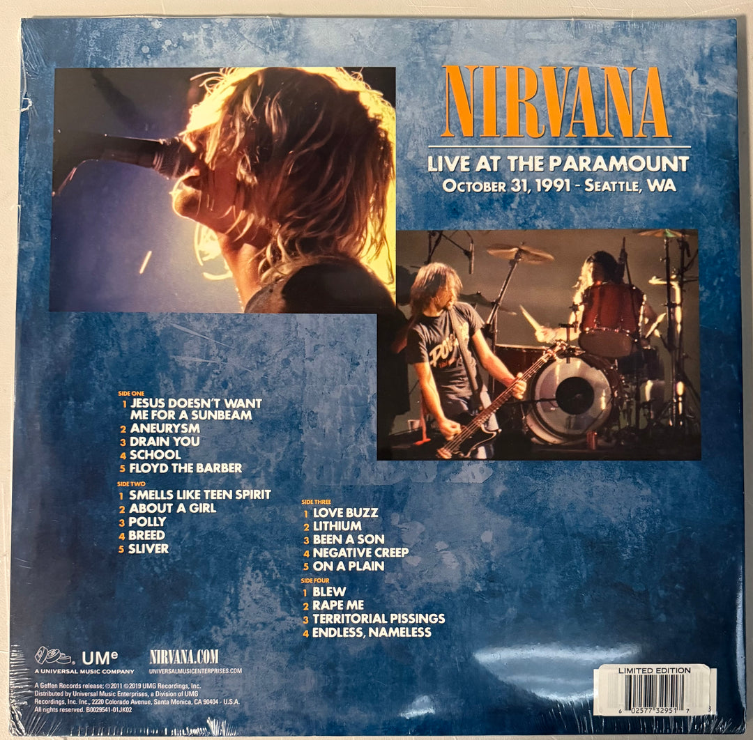 Nirvana - Live at the Paramount [Orange] Vinyl LP Record