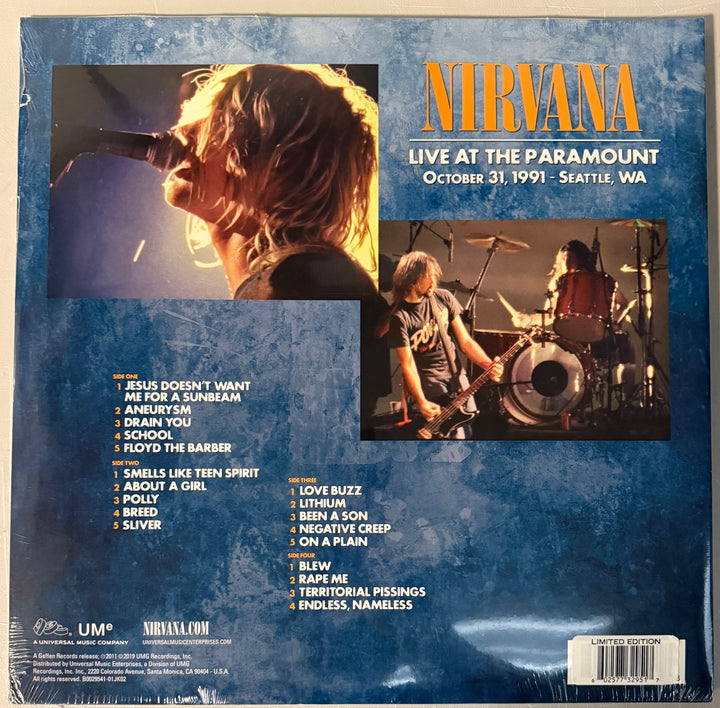 Nirvana - Live at the Paramount [Orange] Vinyl LP Record