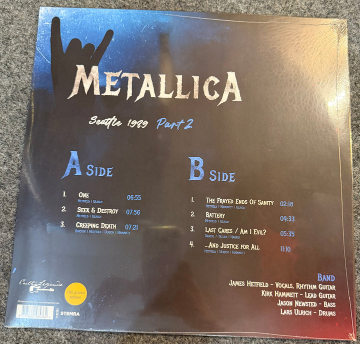 Metallica - Seattle 1989 Part 2 Back Vinyl Record Cover