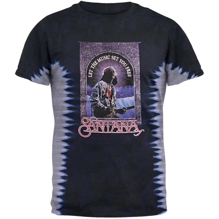 Vintage Santana Tie Dye Shirt  - Let the Music T-Shirt - XL
