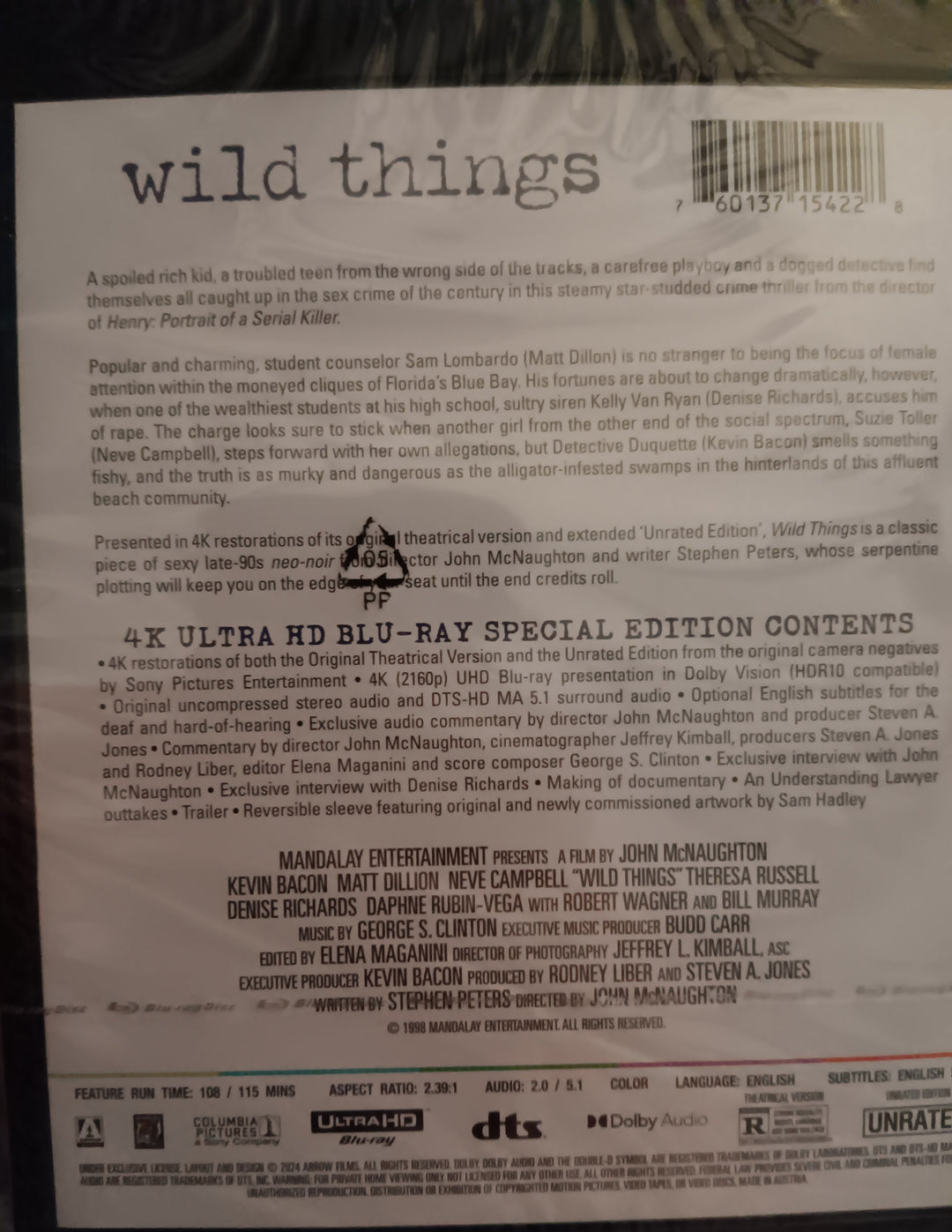 Wild Things [4K ULTRA HD BLU-RAY]