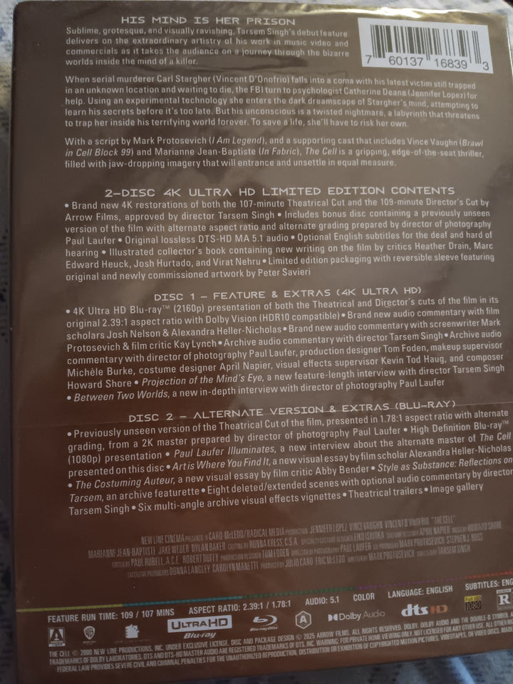 The Cell [4K ULTRA HD] BLU-RAY